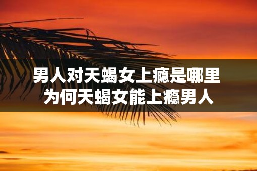 男人对天蝎女上瘾是哪里 为何天蝎女能上瘾男人