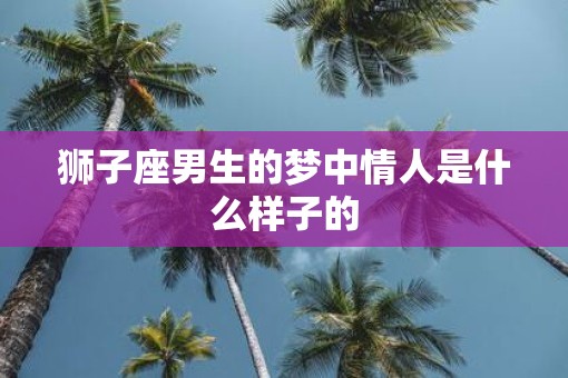 狮子座男生的梦中情人是什么样子的