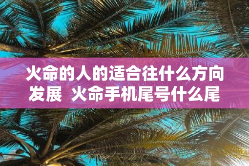 火命的人的适合往什么方向发展  火命手机尾号什么尾数好 火命的人的适合往什么方向发展  火命手机尾号什么尾数好