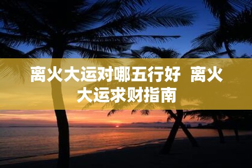 离火大运对哪五行好  离火大运求财指南
