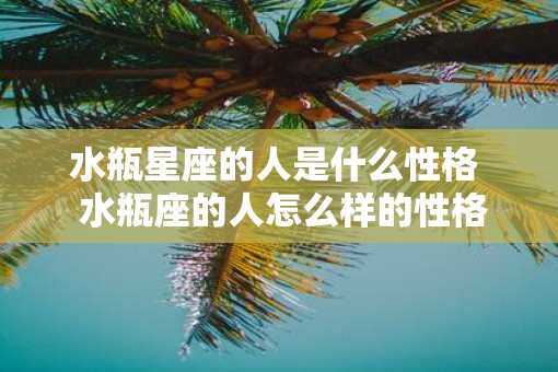水瓶星座的人是什么性格  水瓶座的人怎么样的性格