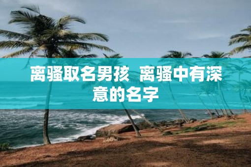 离骚取名男孩  离骚中有深意的名字