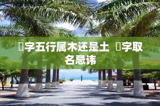琋字五行属木还是土  琋字取名忌讳