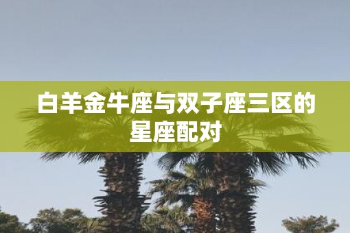 白羊金牛座与双子座三区的星座配对