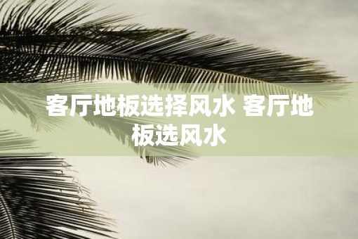 客厅地板选择风水 客厅地板选风水