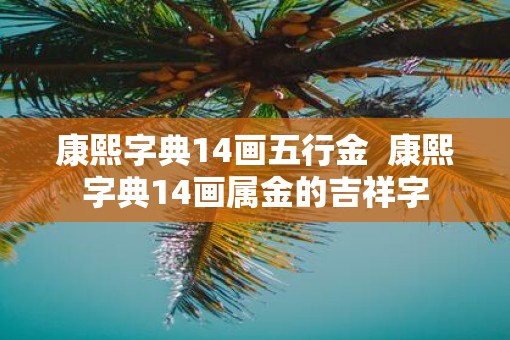 康熙字典14画五行金  康熙字典14画属金的吉祥字