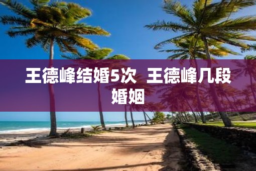 王德峰结婚5次  王德峰几段婚姻