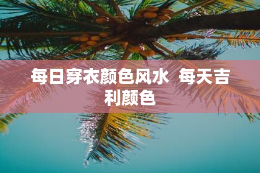 每日穿衣颜色风水  每天吉利颜色