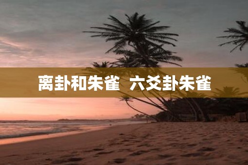 离卦和朱雀  六爻卦朱雀