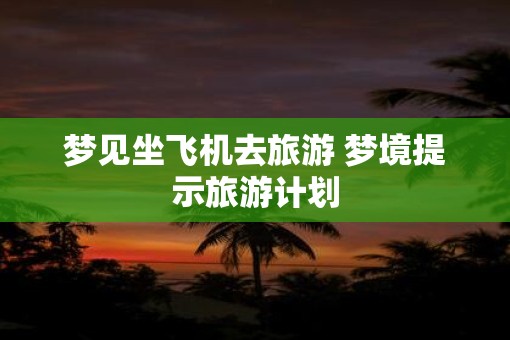 梦见坐飞机去旅游 梦境提示旅游计划