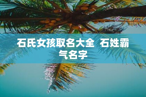 石氏女孩取名大全  石姓霸气名字