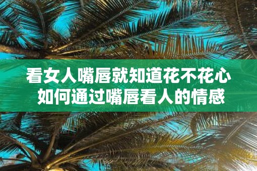 看女人嘴唇就知道花不花心 如何通过嘴唇看人的情感状况