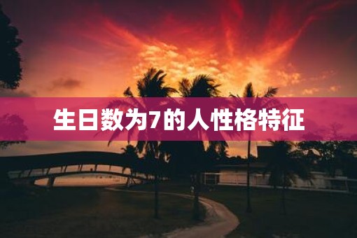 生日数为7的人性格特征