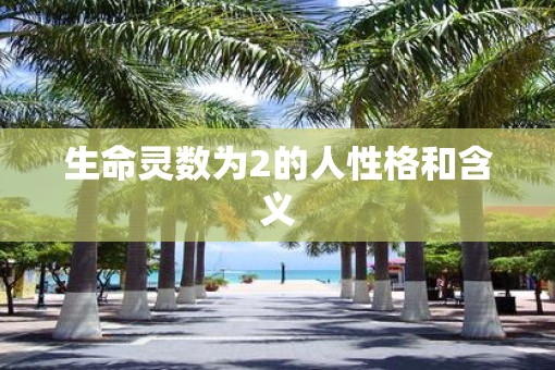 生命灵数为2的人性格和含义