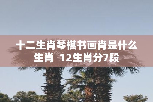 十二生肖琴棋书画肖是什么生肖  12生肖分7段