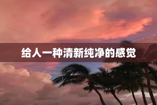 给人一种清新纯净的感觉