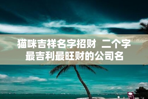猫咪吉祥名字招财 二个字最吉利最旺财的公司名 猫咪吉祥名字招财 二个字最吉利最旺财的公司名