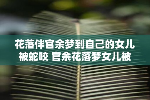 花落伴官余梦到自己的女儿被蛇咬 官余花落梦女儿被蛇咬