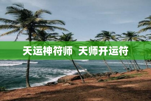 天运神符师  天师开运符