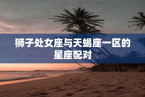 狮子处女座与天蝎座一区的星座配对