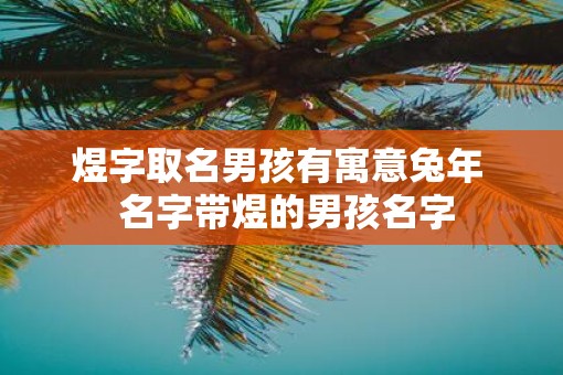 煜字取名男孩有寓意蛇年  名字带煜的男孩名字