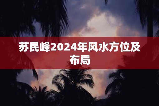 苏民峰2025年风水方位及布局