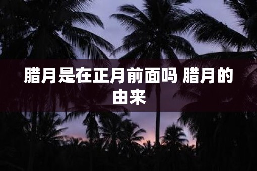 腊月是在正月前面吗 腊月的由来