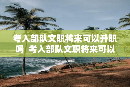 考入部队文职将来可以升职吗  考入部队文职将来可以升职吗