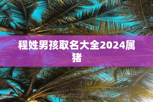 程姓男孩取名大全2025属猪