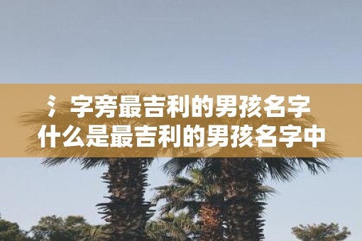 氵字旁最吉利的男孩名字 什么是最吉利的男孩名字中含有氵字旁的