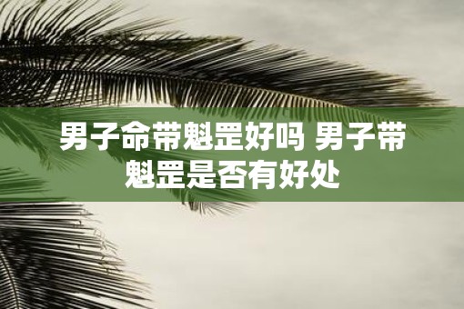 男子命带魁罡好吗 男子带魁罡是否有好处