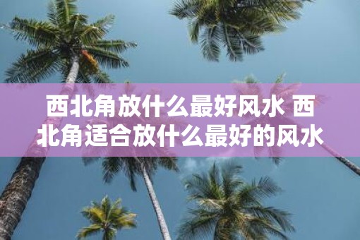西北角放什么最好风水 西北角适合放什么最好的风水