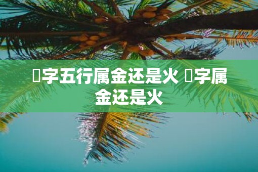 瑄字五行属金还是火 瑄字属金还是火