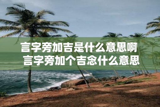 言字旁加吉是什么意思啊  言字旁加个吉念什么意思