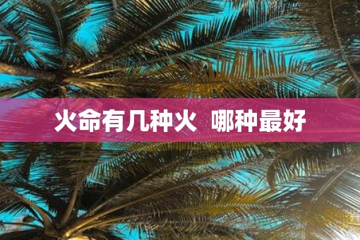 火命有几种火  哪种最好