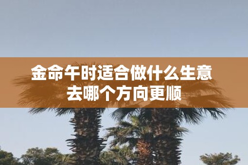 金命午时适合做什么生意 去哪个方向更顺