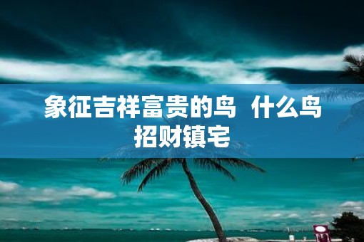 象征吉祥富贵的鸟  什么鸟招财镇宅