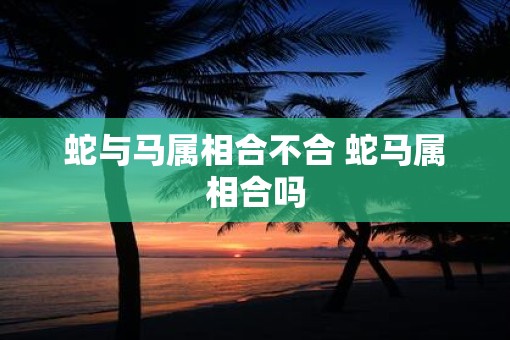 蛇与马属相合不合 蛇马属相合吗 蛇与马属相合不合 蛇马属相合吗