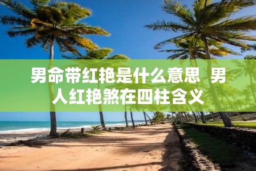 男命带红艳是什么意思  男人红艳煞在四柱含义