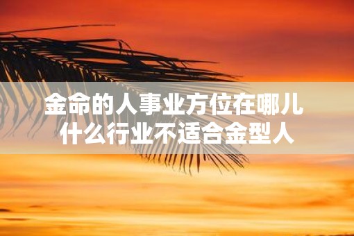 金命的人事业方位在哪儿 什么行业不适合金型人