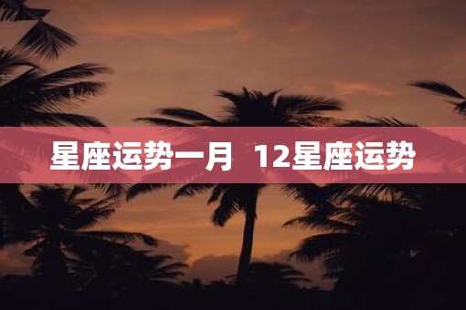 星座运势一月  12星座运势