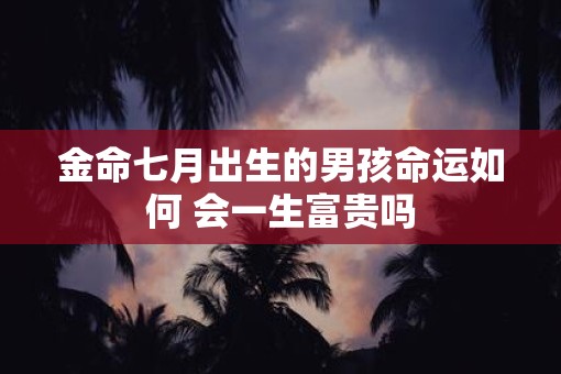金命七月出生的男孩命运如何 会一生富贵吗