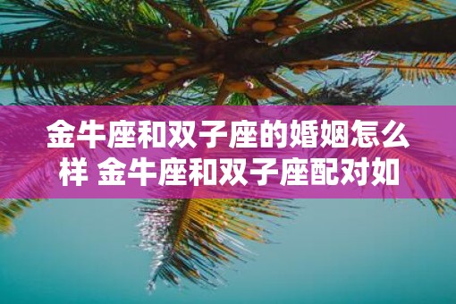 金牛座和双子座的婚姻怎么样 金牛座和双子座配对如何