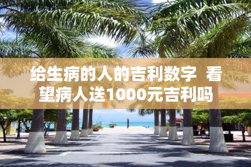 给生病的人的吉利数字  看望病人送1000元吉利吗