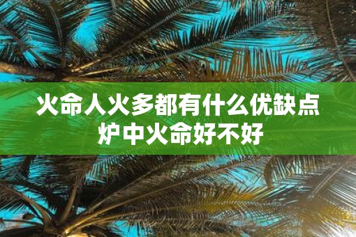 火命人火多都有什么优缺点 炉中火命好不好