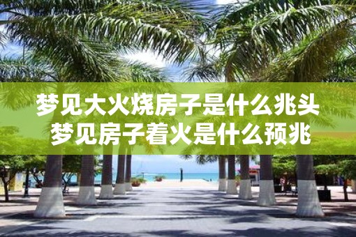 梦见大火烧房子是什么兆头 梦见房子着火是什么预兆