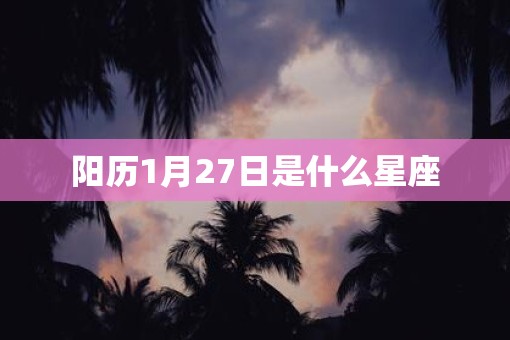 阳历1月27日是什么星座