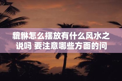 貔貅怎么摆放有什么风水之说吗 要注意哪些方面的问题 貔貅的摆放位置