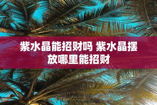 紫水晶能招财吗 紫水晶摆放哪里能招财