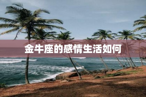 金牛座的感情生活如何
